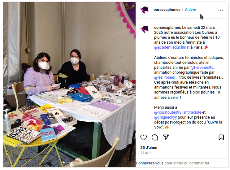 OursesMasquees Deux personnes masquées en FFP2 à l'entrée d'un festival